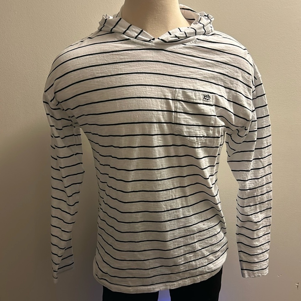 Southern Tide Hooded Long sleeve Pocket Tee